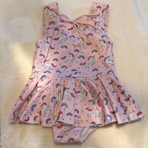 SweetHoney Pink Unicorn and Rainbow Leotard